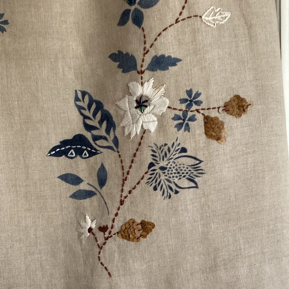 VINTAGE LINEN SKIRT SIZE 8 - Picture 3 of 8
